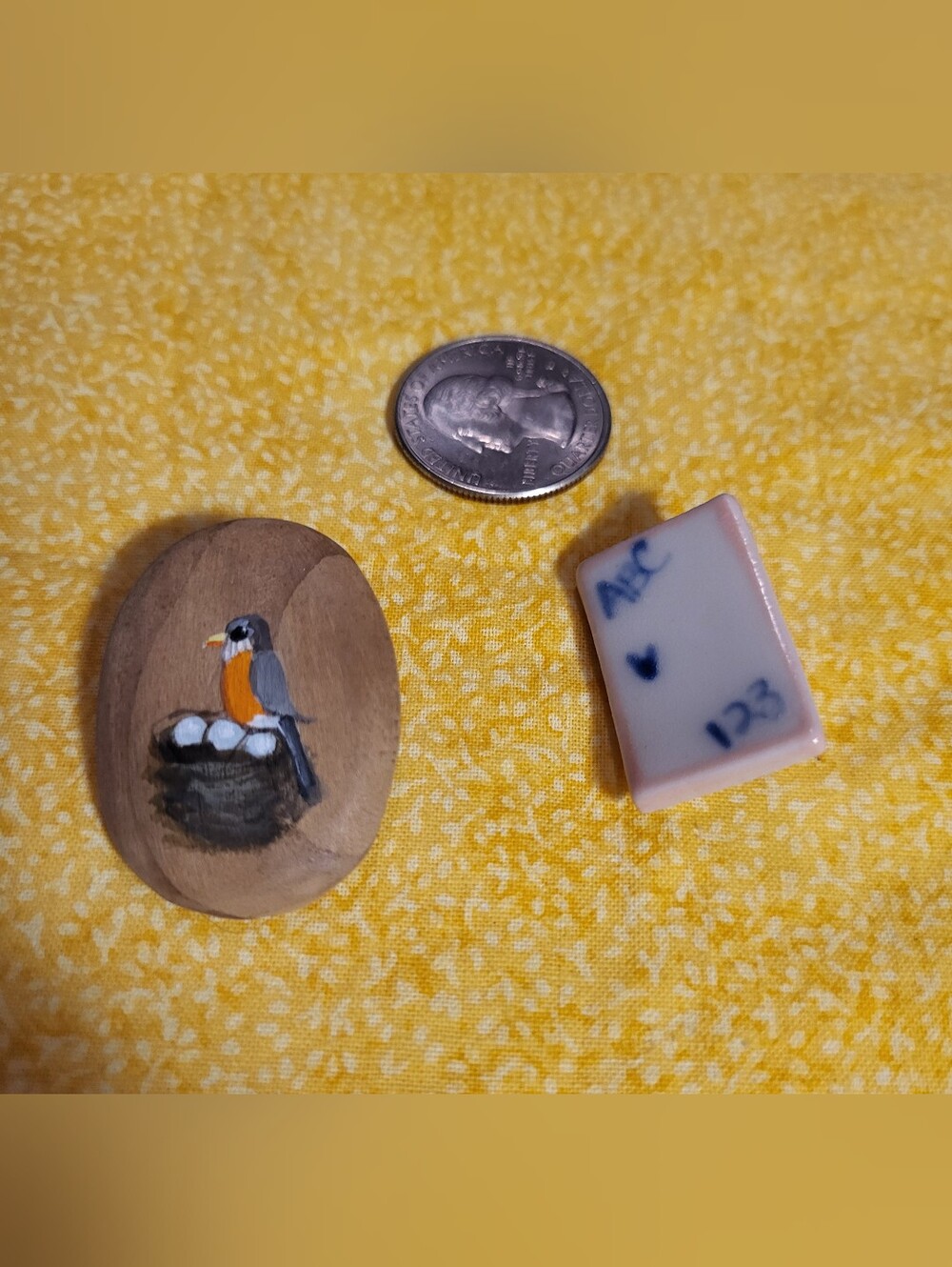 Bird Pin and Teacher Pin